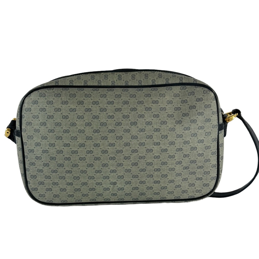 GUCCI Navy Blue Canvas Supreme Micro GG Blue Trim Crossbody Bag Authenticated - Picture 15 of 17